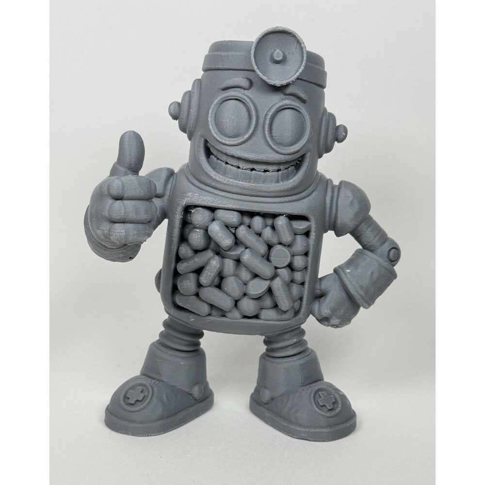 Pharmacy Monster Placebo Robot Paintable Robot Toy Medical Professionals